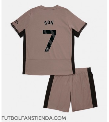 Tottenham Hotspur Son Heung-min #7 Tercera Equipación Niños 2023-24 Manga Corta (+ Pantalones cortos)